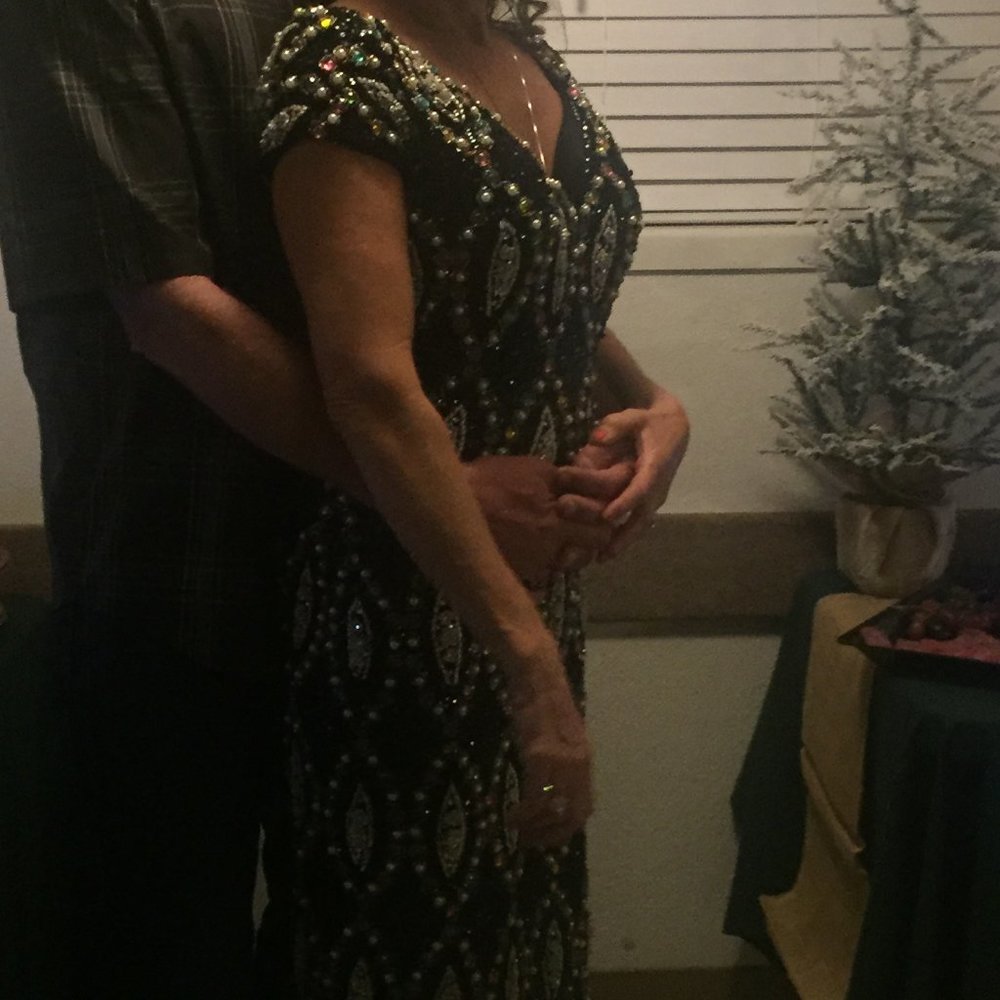 beaded gown